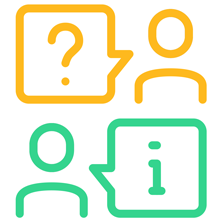 Icono Preguntas Frecuentes FAQ, sobre el Curso de Manipulador de Alimentos con Carnet y Certificado