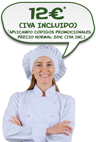 Anuncio Cocinera o Pinche Curso de Manipulador de Alimentos, por 12€, con Carnet y Certificado. Validez en toda España.